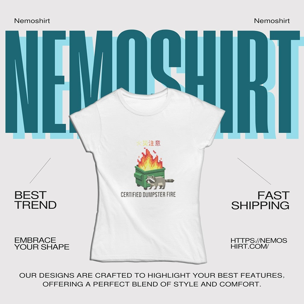 Certified dumpster fire raccoon trash - Adult & Kids T-Shirts, Sweatshirts & Hoodies apparel design preview 4