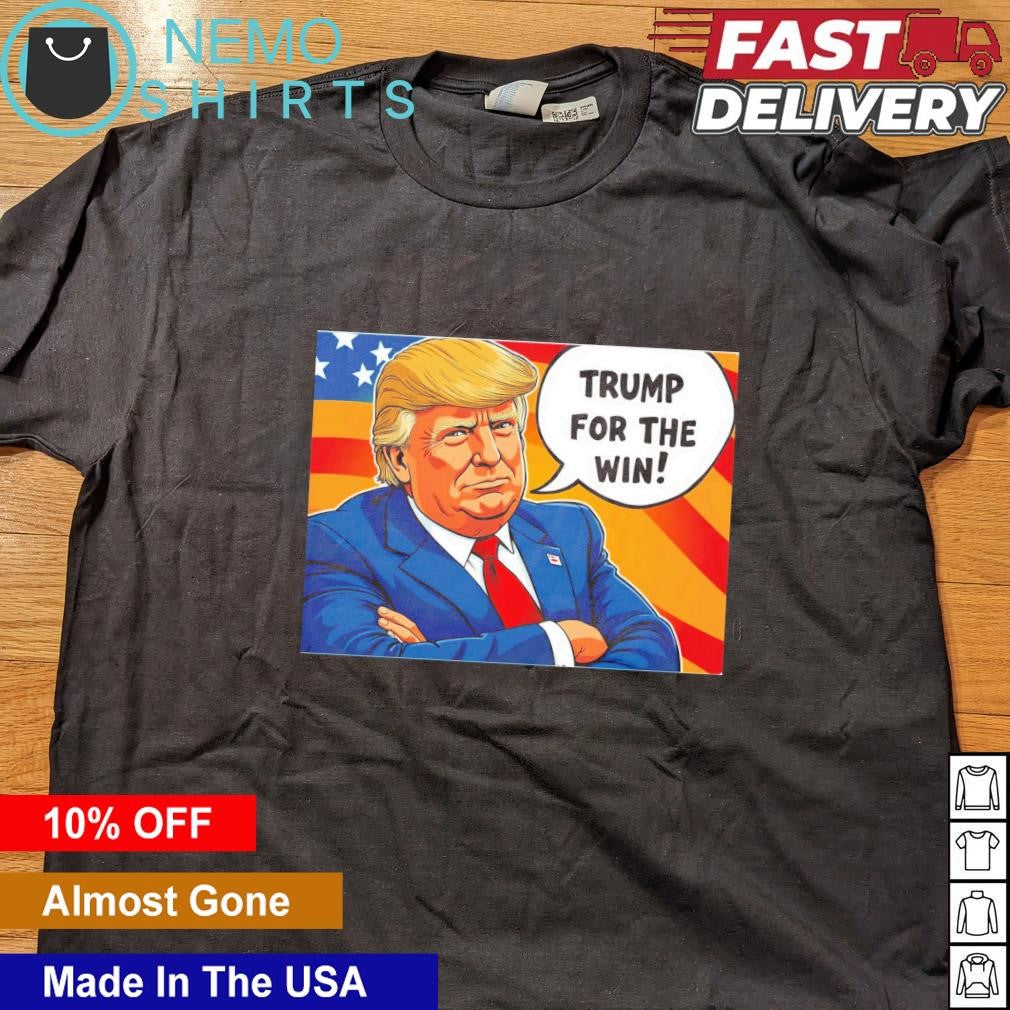 Trump for the win cartoon - Adult & Kids T-Shirts, Sweatshirts & Hoodies apparel design preview 4