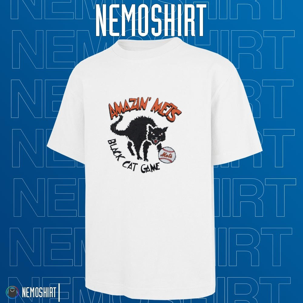 Amazin' Mets black cat game New York baseball - Adult & Kids T-Shirts, Sweatshirts & Hoodies apparel design preview 1