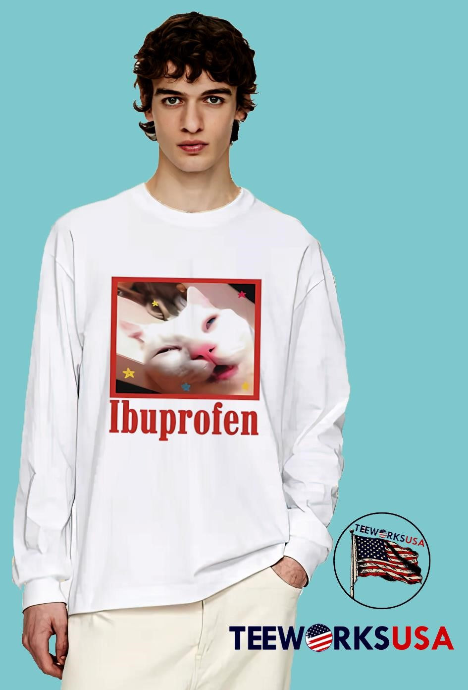 Ibuprofen cat meme - Adult & Kids T-Shirts, Sweatshirts & Hoodies apparel design preview 4
