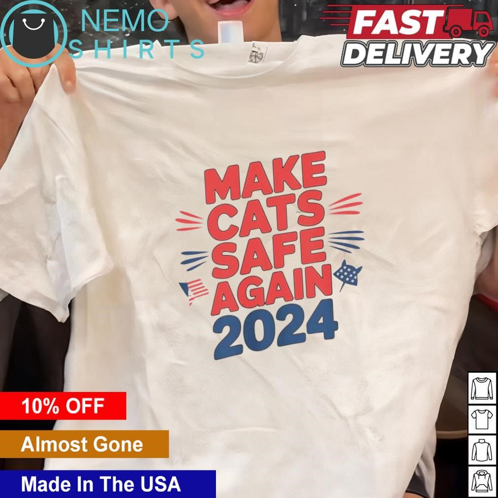 Make cats safe again 2024 debate - Adult & Kids T-Shirts, Sweatshirts & Hoodies apparel design preview 1