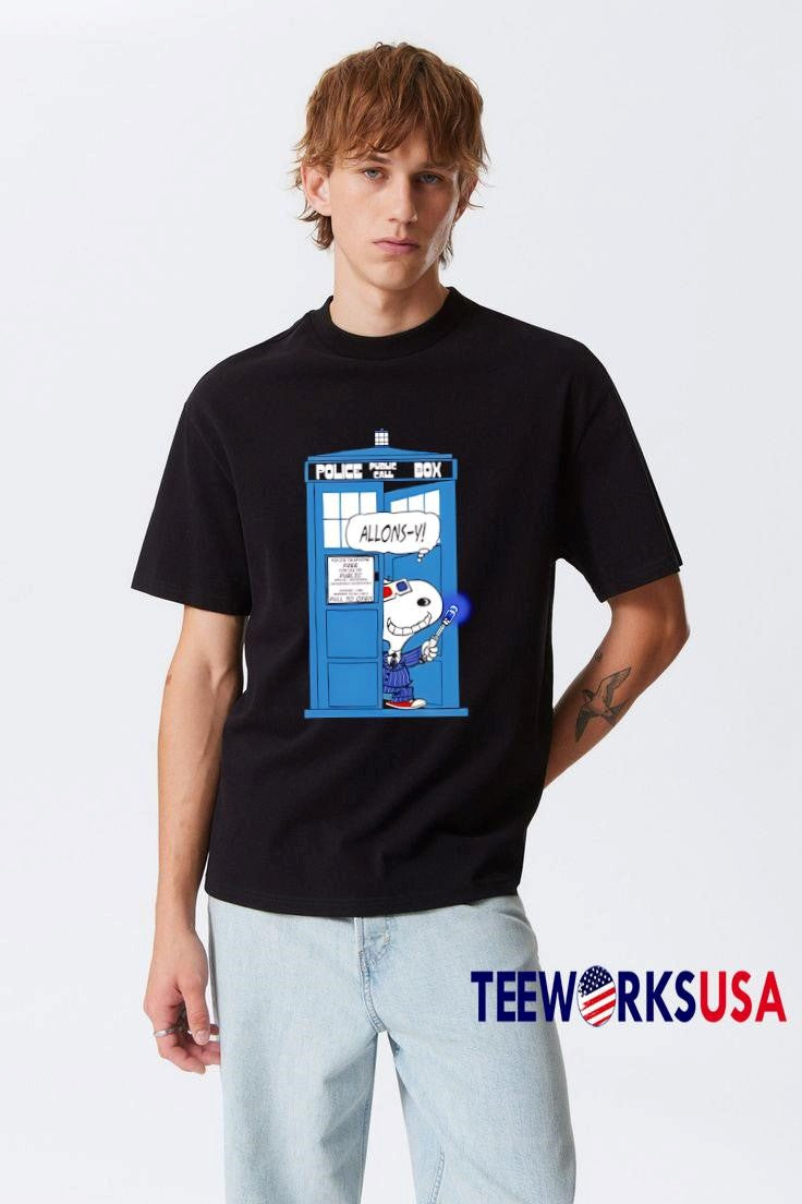 Nice Police bublic call box Snoopy - Adult & Kids T-Shirts, Sweatshirts & Hoodies apparel design preview 3