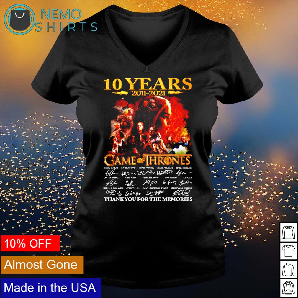 10 years Game of Thrones 2011 2021 thank you for the - Adult & Kids T-Shirts, Sweatshirts & Hoodies apparel design preview 5