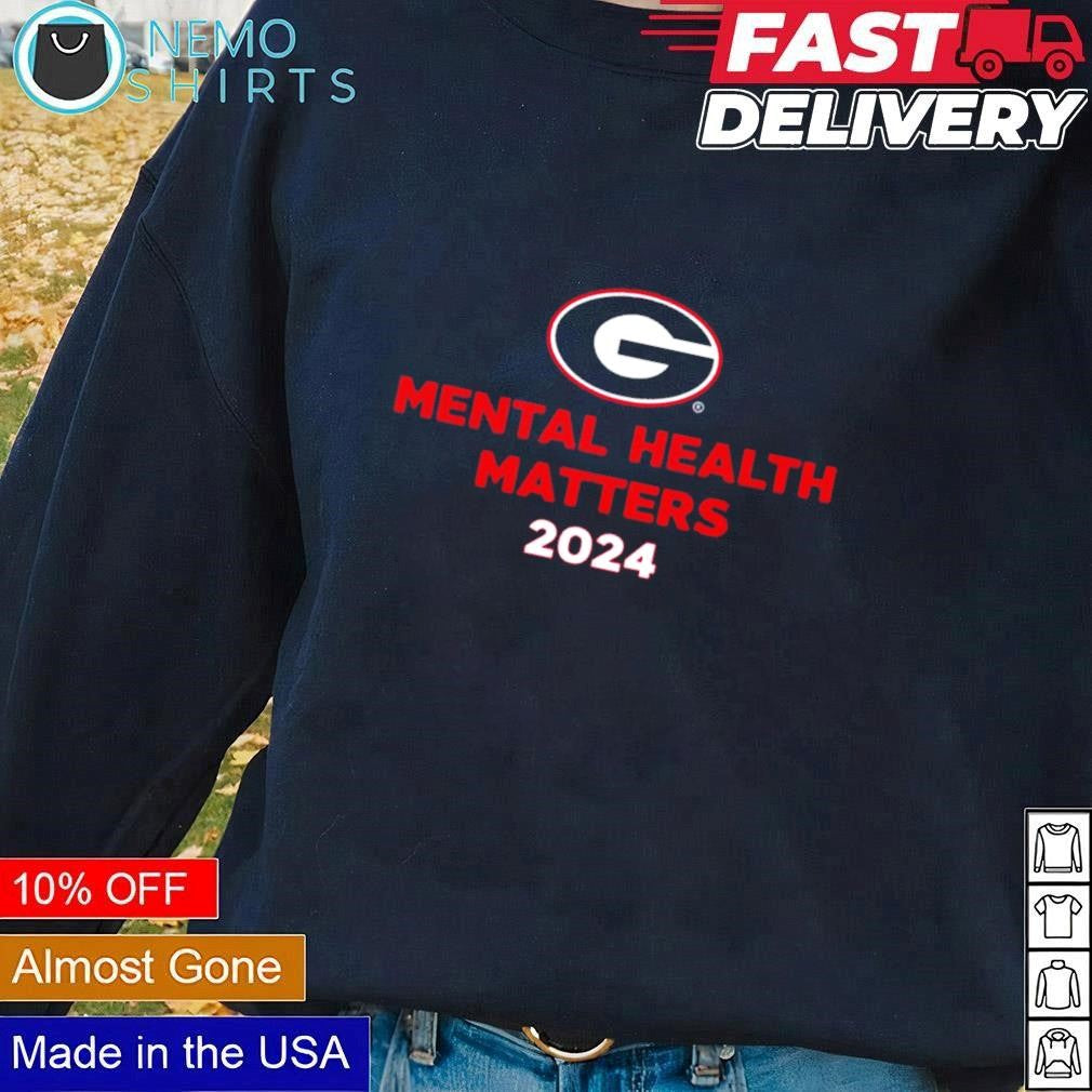Georgia Bulldogs mental health matters 2024 - Adult & Kids T-Shirts, Sweatshirts & Hoodies apparel design preview 1