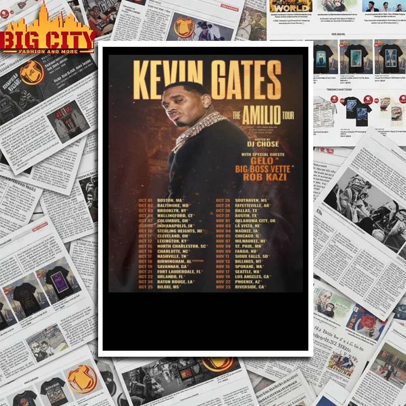 Kevin Gates The Amilio Tour 2025 Exclusive - Adult & Kids T-Shirts, Sweatshirts & Hoodies apparel design preview 4