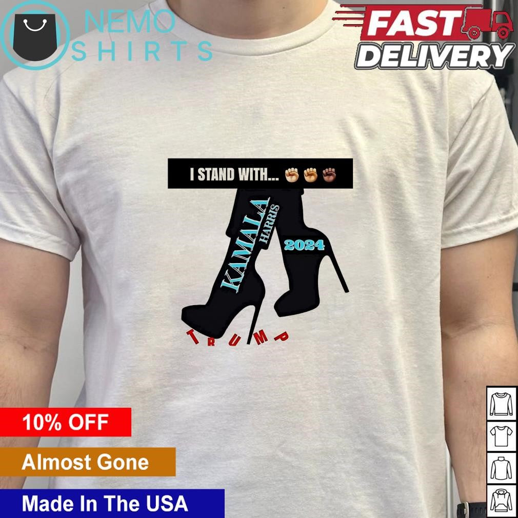 Kamala Harris heels beat Trump I stand with blue - Adult & Kids T-Shirts, Sweatshirts & Hoodies apparel design preview 5