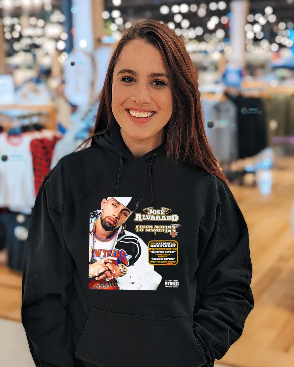 Diggin' in the Knicks Crates Jose Alvarado from - Adult & Kids T-Shirts, Sweatshirts & Hoodies apparel design preview 3