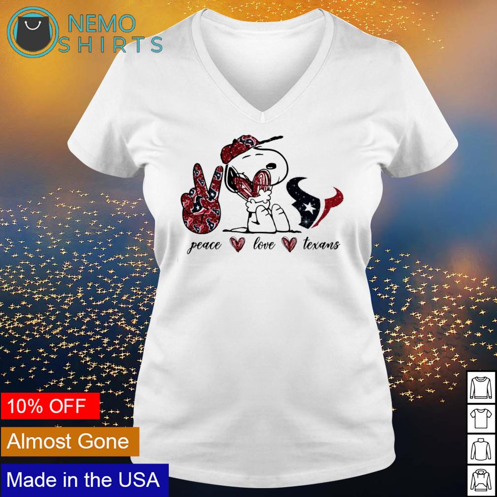 Snoopy peace love Houston Texans - Adult & Kids T-Shirts, Sweatshirts & Hoodies apparel design preview 5