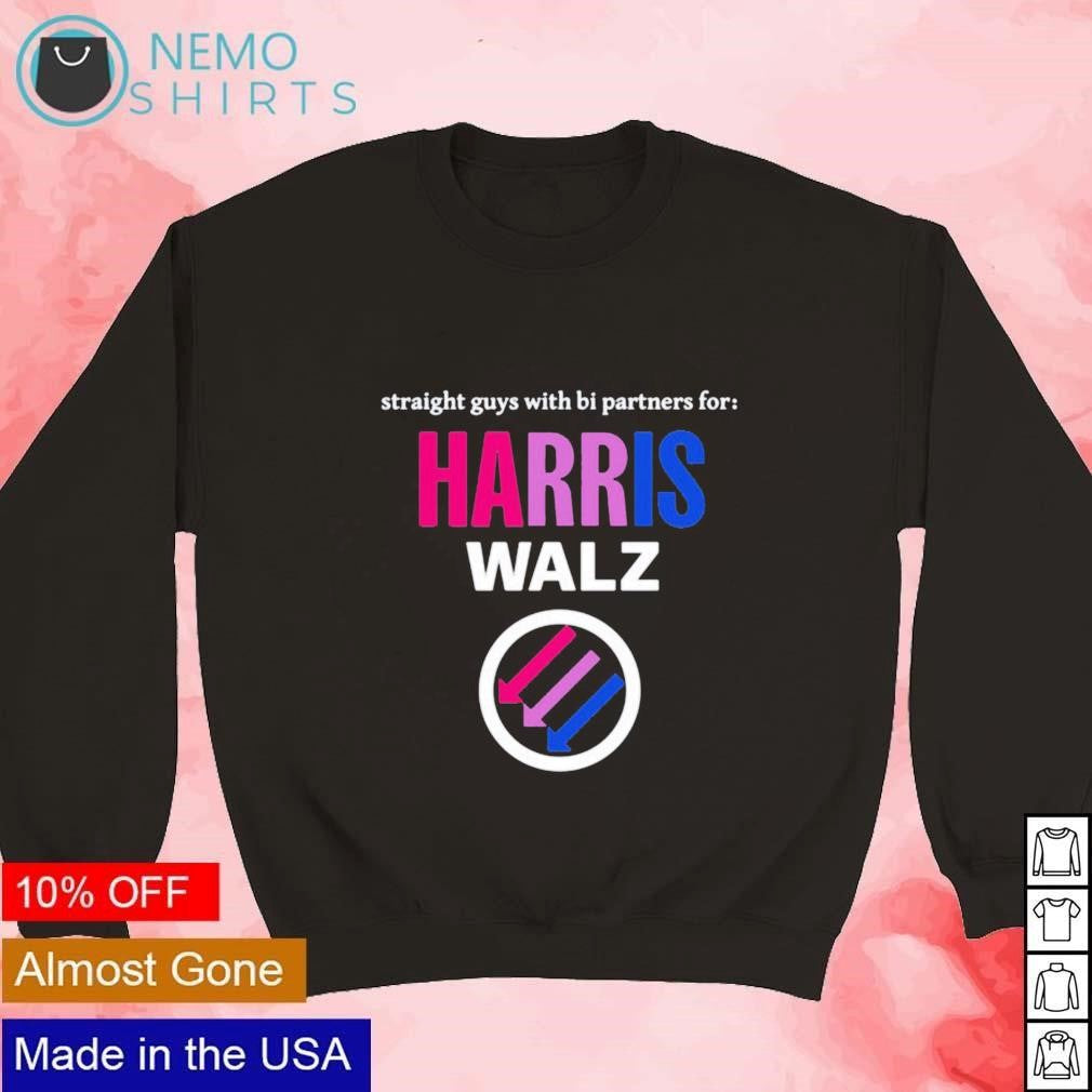 Straight guys with bI partners for Harris Walz - Adult & Kids T-Shirts, Sweatshirts & Hoodies apparel design preview 3