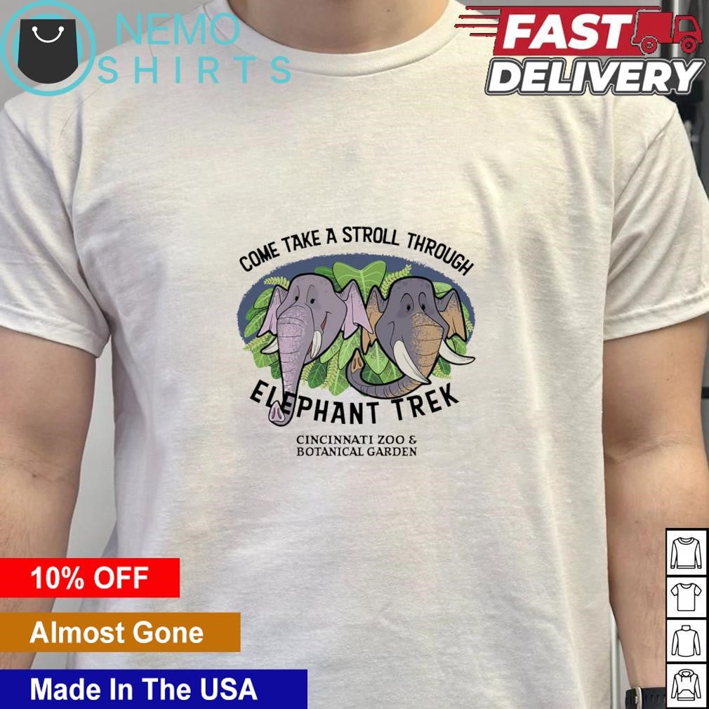 Come take a stroll through elephant trek - Adult & Kids T-Shirts, Sweatshirts & Hoodies apparel design preview 5