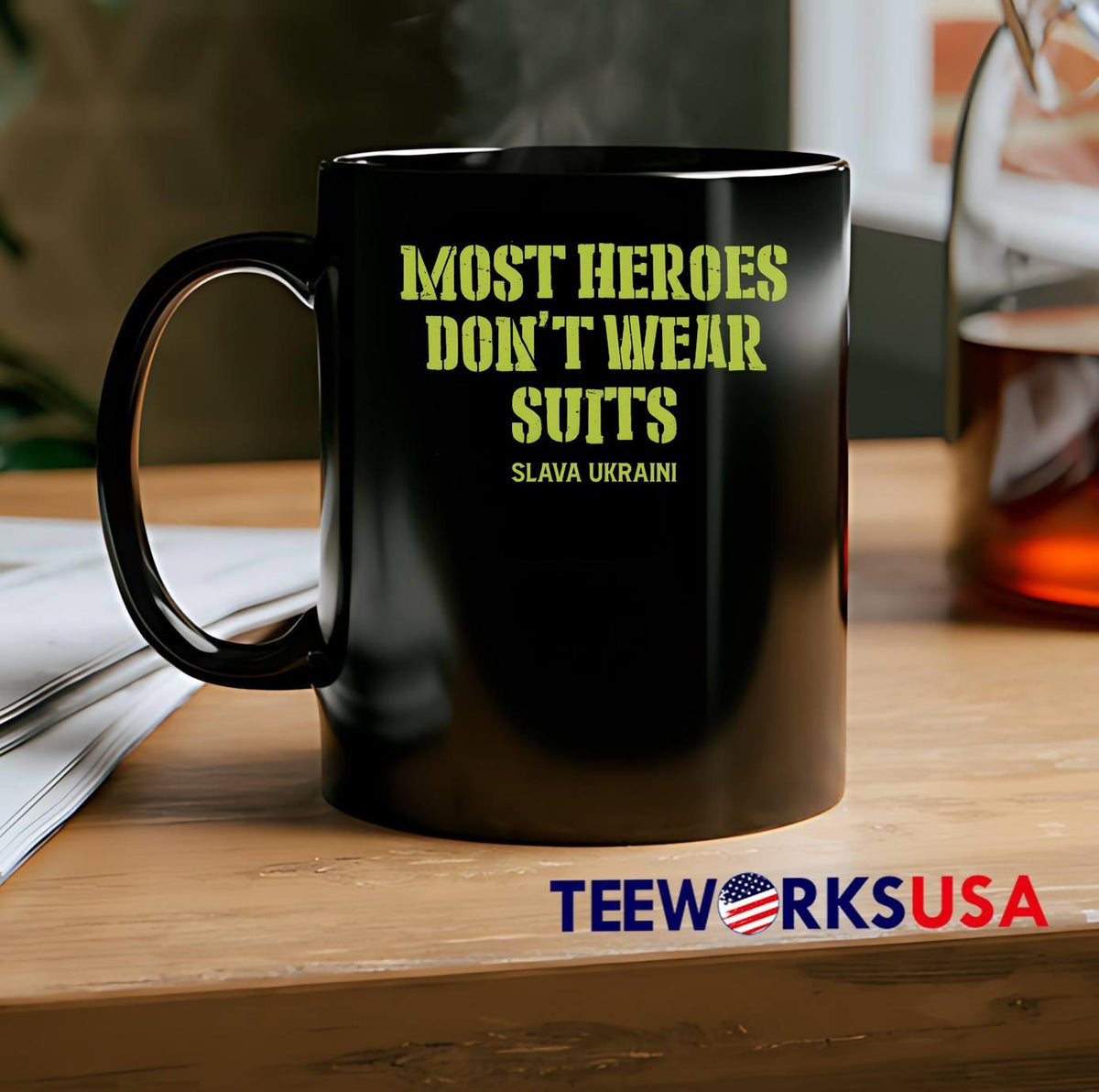 Most heroes don't wear suits slava ukraini - Adult & Kids T-Shirts, Sweatshirts & Hoodies apparel design preview 2