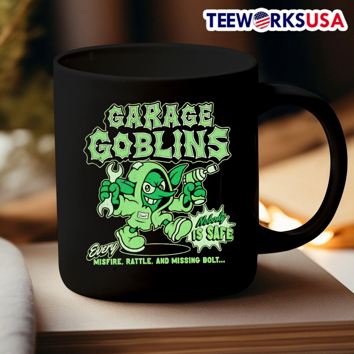 Garage Goblins nobody is safe - Adult & Kids T-Shirts, Sweatshirts & Hoodies apparel design preview 3
