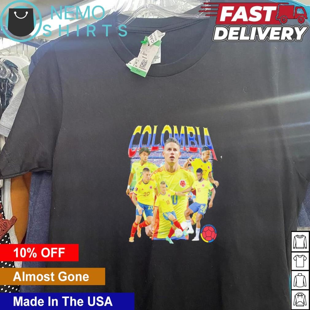 Colombia soccer graphic players collage - Adult & Kids T-Shirts, Sweatshirts & Hoodies apparel design preview 5