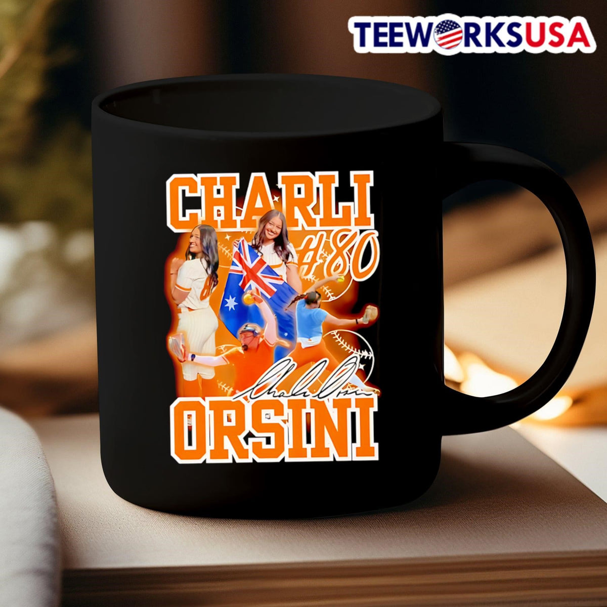 Charli Orsini Tennessee Softball graphic - Adult & Kids T-Shirts, Sweatshirts & Hoodies apparel design preview 3