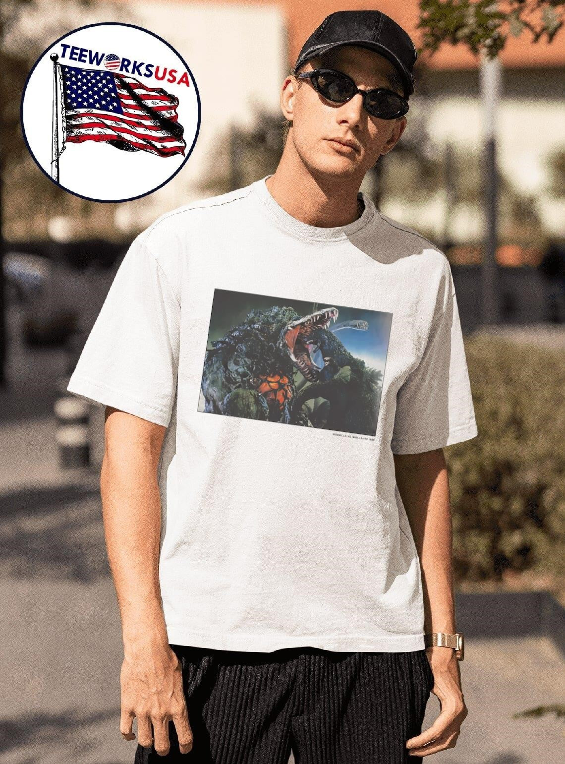 Godzilla vs Biollante fight - Adult & Kids T-Shirts, Sweatshirts & Hoodies apparel design preview 1