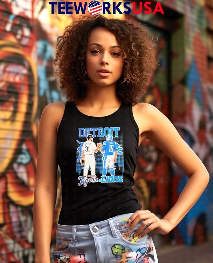 Riley greene and jared goff detroit tigers x lions - Adult & Kids T-Shirts, Sweatshirts & Hoodies apparel design preview 7