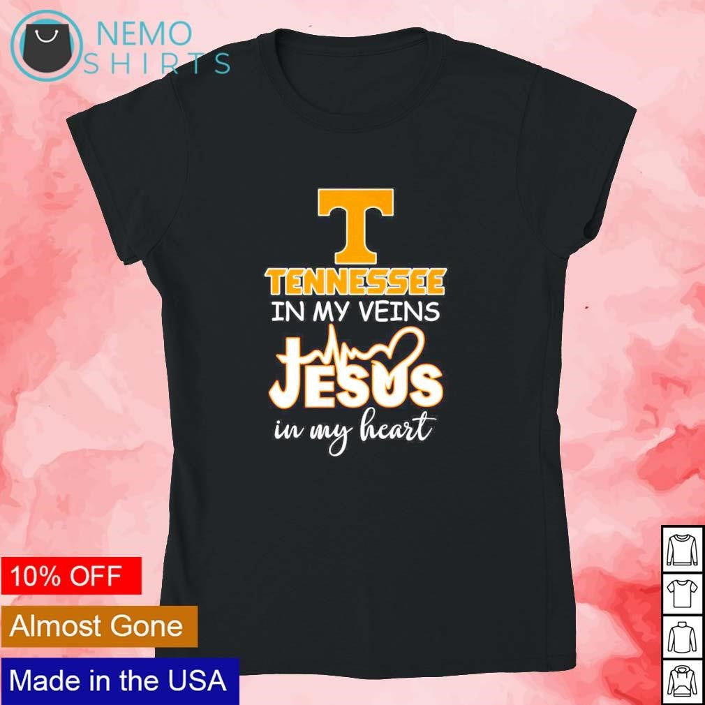 Tennessee in my veins Jesus heart - Adult & Kids T-Shirts, Sweatshirts & Hoodies apparel design preview 4