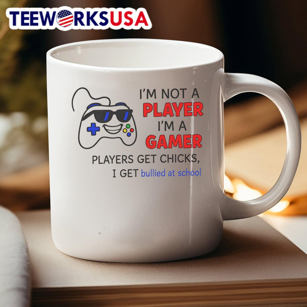 I'm not a player gamer players get chicks I bullied - Adult & Kids T-Shirts, Sweatshirts & Hoodies apparel design preview 4