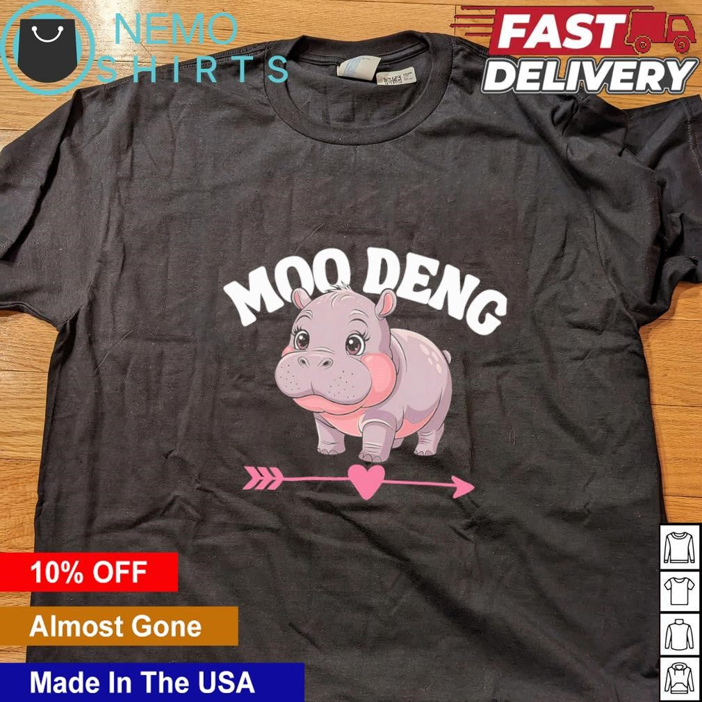 Moo Deng bouncy pig cute hippo in Thailand - Adult & Kids T-Shirts, Sweatshirts & Hoodies apparel design preview 4