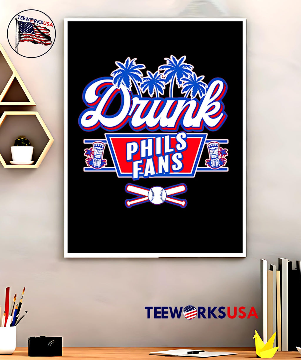 Drunk Phils Fans summer baseball - Adult & Kids T-Shirts, Sweatshirts & Hoodies apparel design preview 5