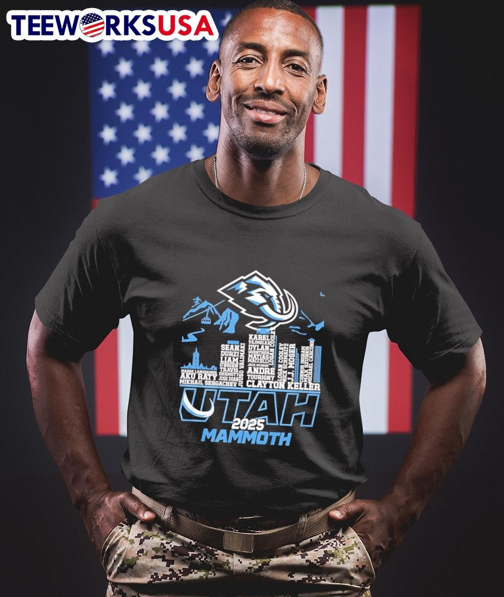 Skyline name Utah Mammoth 2025 - Adult & Kids T-Shirts, Sweatshirts & Hoodies apparel design preview 1