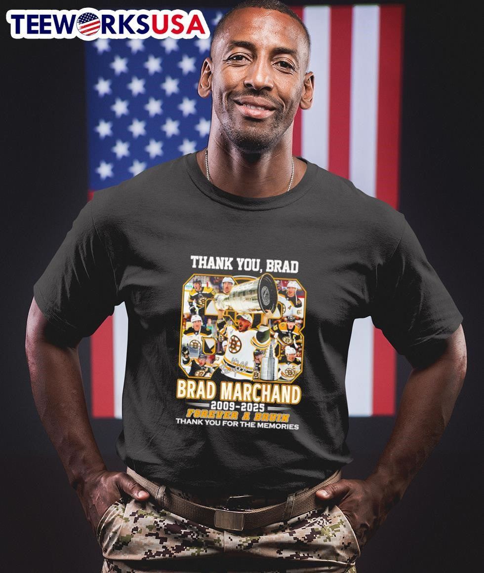 Thank you Brad Marchand 2009 2025 forever a Bruin - Adult & Kids T-Shirts, Sweatshirts & Hoodies apparel design preview 1