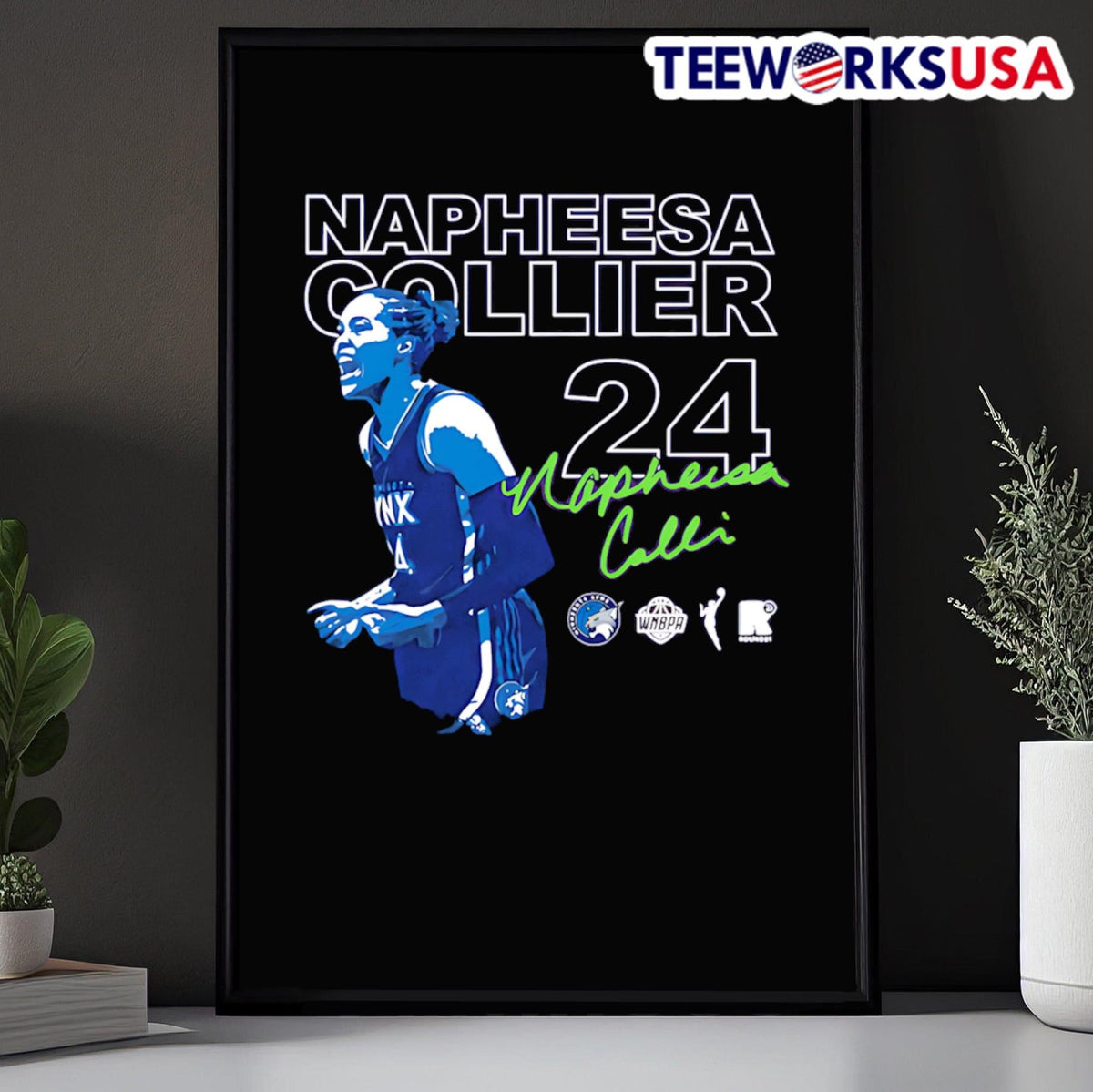 Napheesa Collier Minnesota Lynx player graphic - Adult & Kids T-Shirts, Sweatshirts & Hoodies apparel design preview 5