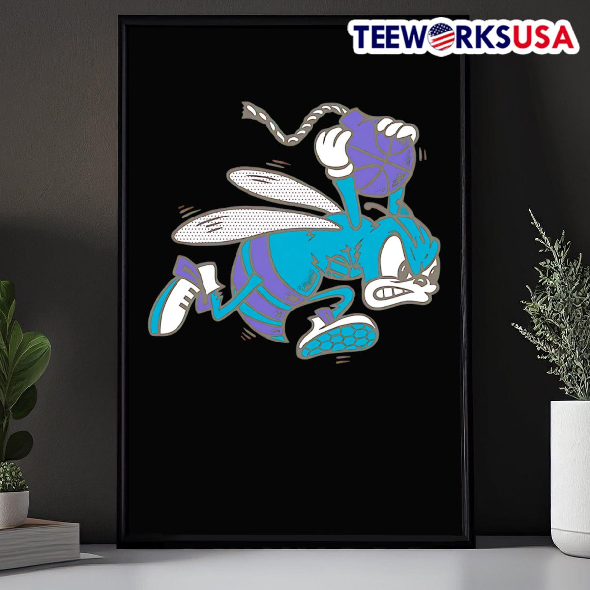 Hornet holding bomb retro - Adult & Kids T-Shirts, Sweatshirts & Hoodies apparel design preview 5