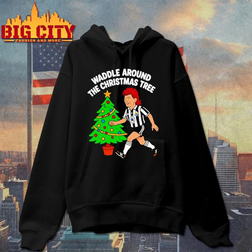 Waddle Around The Christmas Tree Newcastle - Adult & Kids T-Shirts, Sweatshirts & Hoodies apparel design preview 2