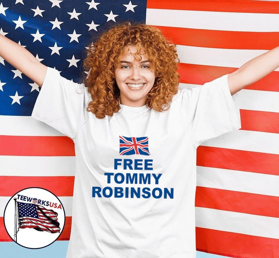 Free Tommy Robinson - Adult & Kids T-Shirts, Sweatshirts & Hoodies apparel design preview 7