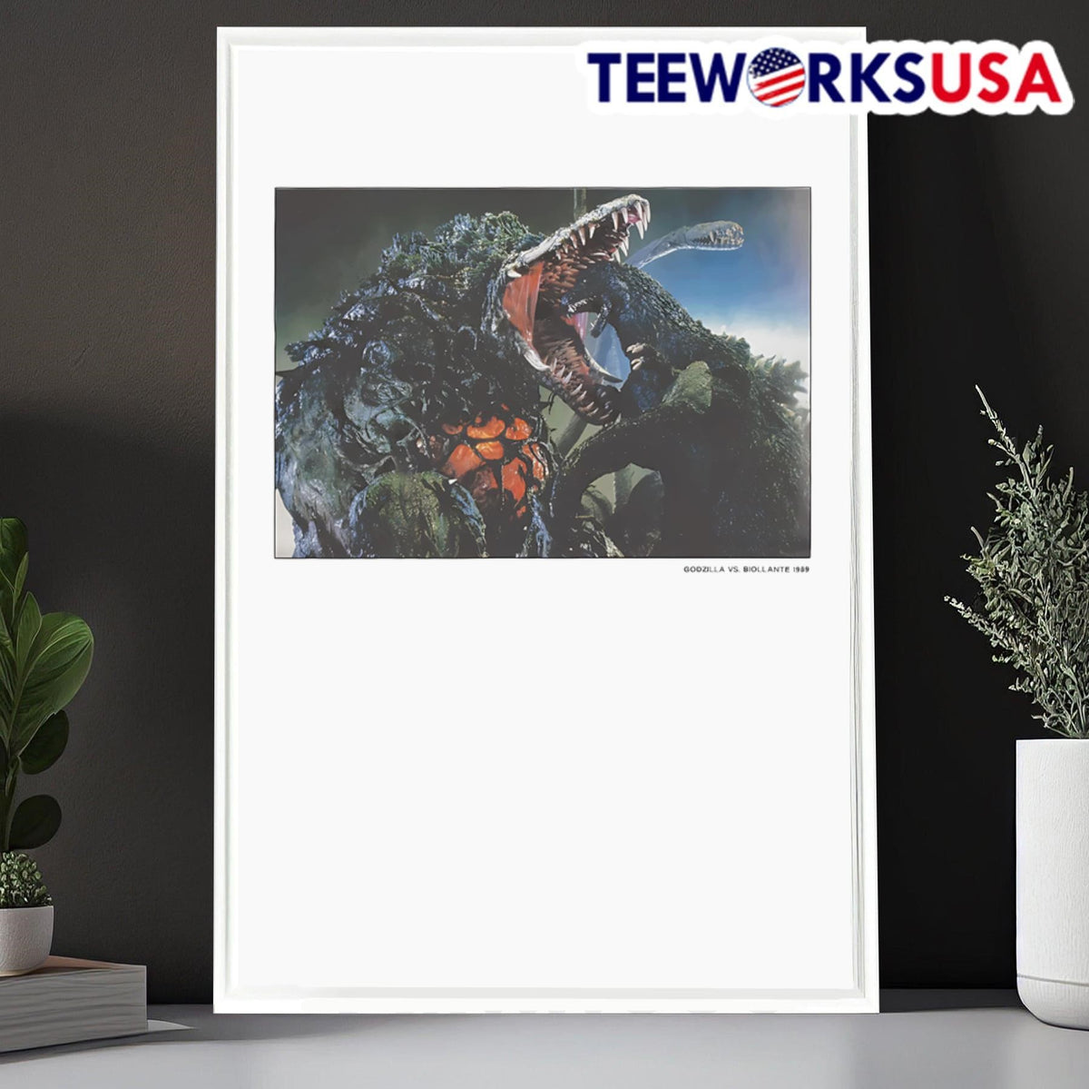 Godzilla vs Biollante fight - Adult & Kids T-Shirts, Sweatshirts & Hoodies apparel design preview 6