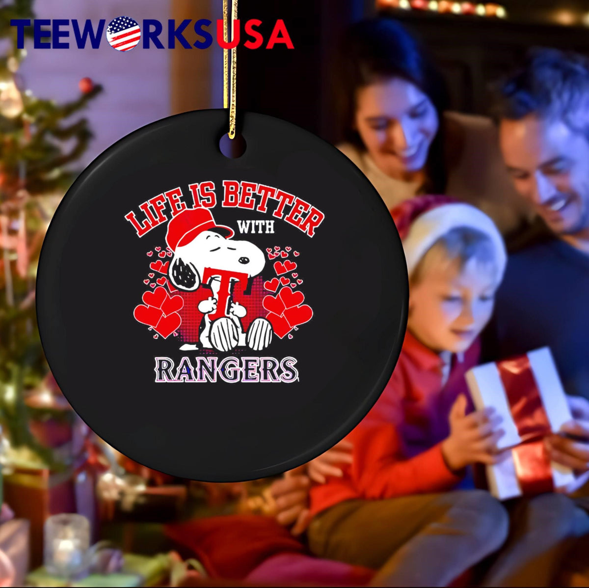 Snoopy Life Is Better With Texas Rangers - Adult & Kids T-Shirts, Sweatshirts & Hoodies apparel design preview 4
