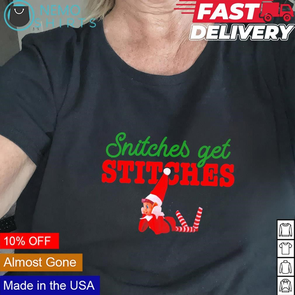 Elf snitches get stitches Christmas - Adult & Kids T-Shirts, Sweatshirts & Hoodies apparel design preview 2