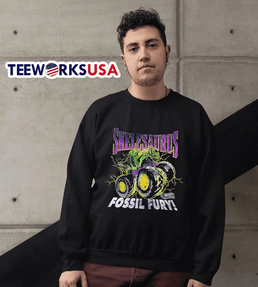 Hot Wheels Skelesaurus monster truck - Adult & Kids T-Shirts, Sweatshirts & Hoodies apparel design preview 6