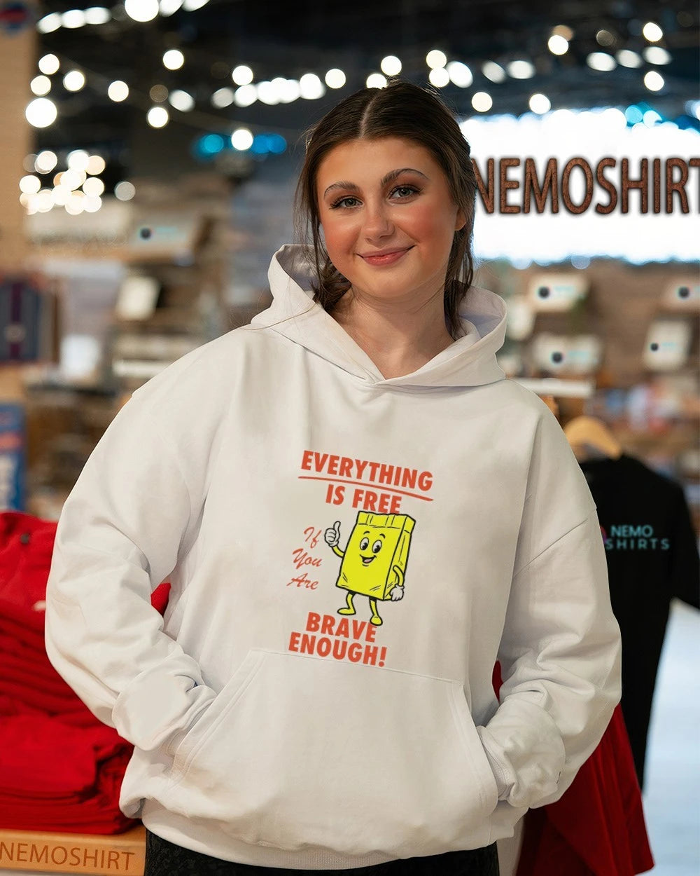 Everything is free you just gotta be brave enough - Adult & Kids T-Shirts, Sweatshirts & Hoodies apparel design preview 3