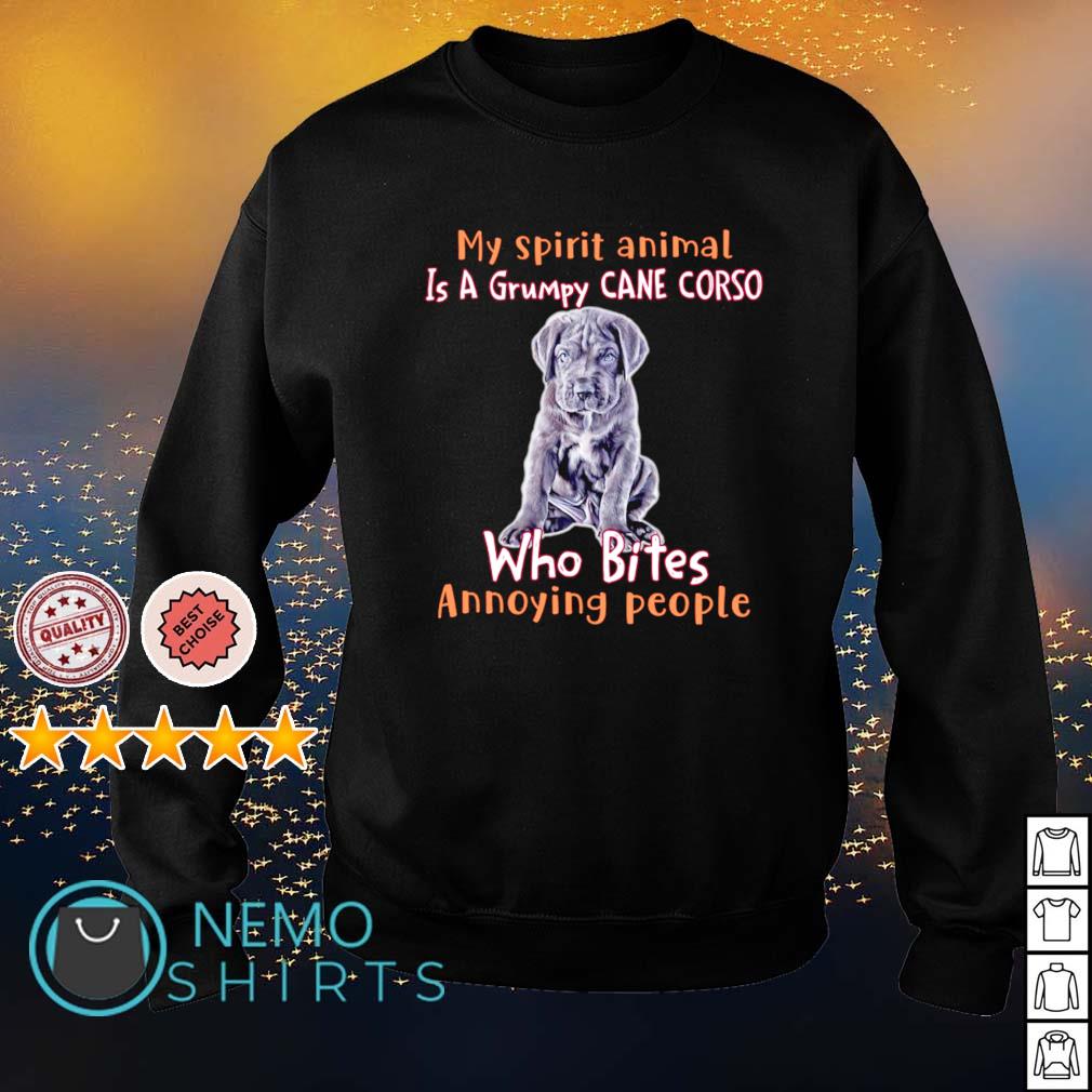 My spirit animal is a grumpy Cane Corso who bites - Adult & Kids T-Shirts, Sweatshirts & Hoodies apparel design preview 4