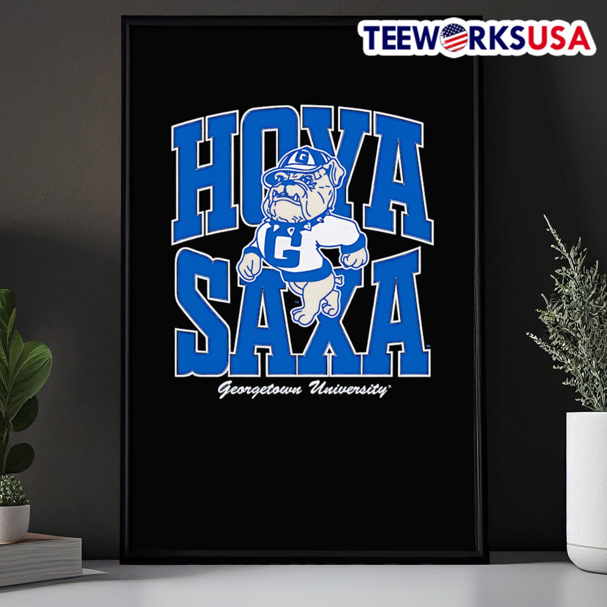 Georgetown Hoyas Hoya Saxa retro - Adult & Kids T-Shirts, Sweatshirts & Hoodies apparel design preview 5