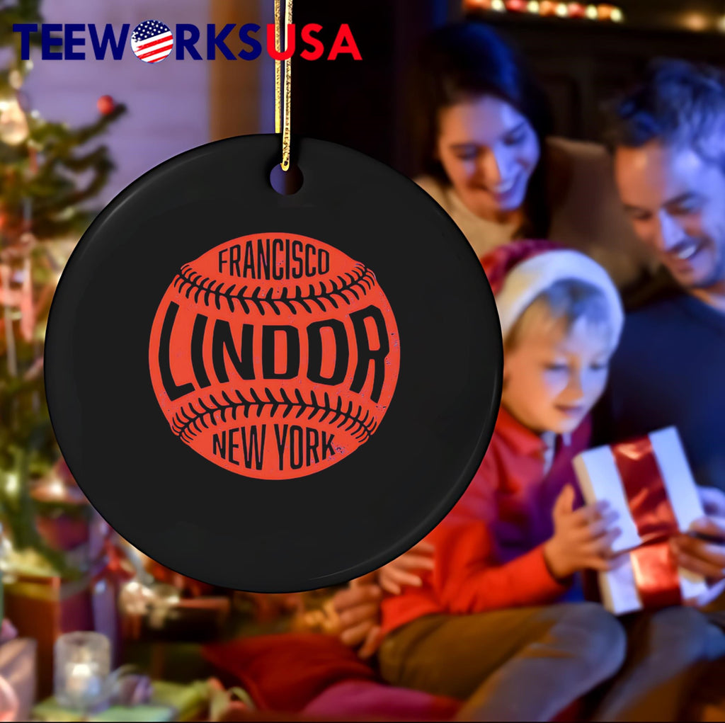 Francisco Lindor New York M Vintage Baseball - Adult & Kids T-Shirts, Sweatshirts & Hoodies apparel design preview 4