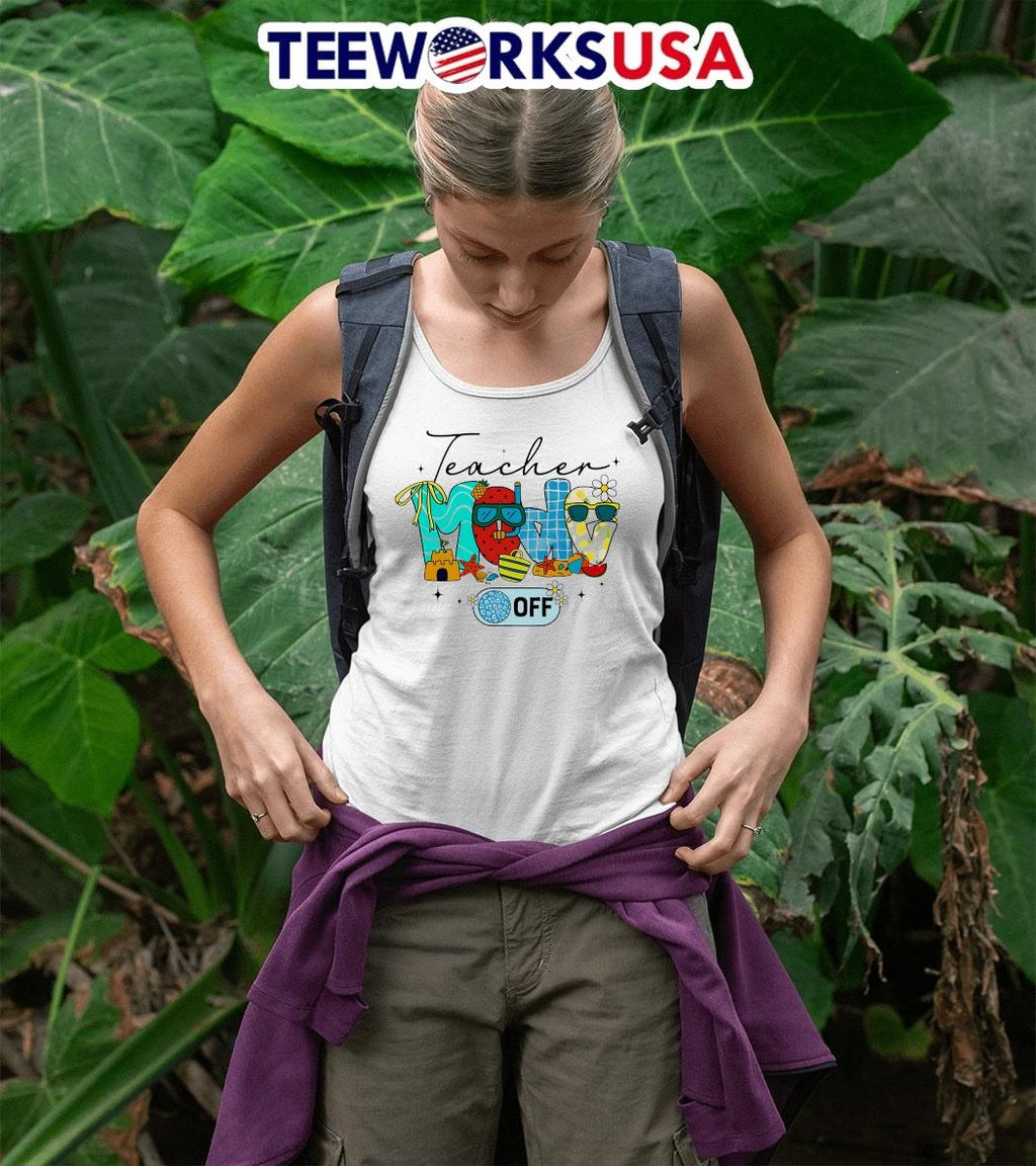 Teacher Mode Off Summer Break - Adult & Kids T-Shirts, Sweatshirts & Hoodies apparel design preview 5