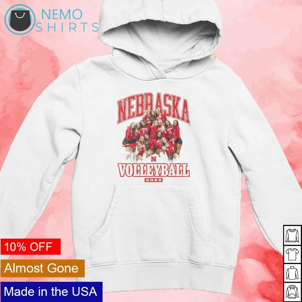 Nebraska women's volleyball team 2023 retro - Adult & Kids T-Shirts, Sweatshirts & Hoodies apparel design preview 2