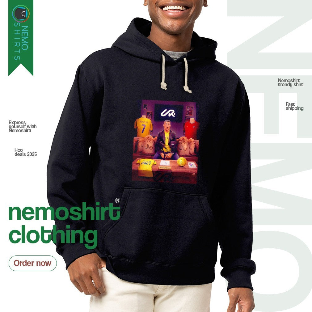Cristiano Ronaldo contract extended Al-Nassr until - Adult & Kids T-Shirts, Sweatshirts & Hoodies apparel design preview 2