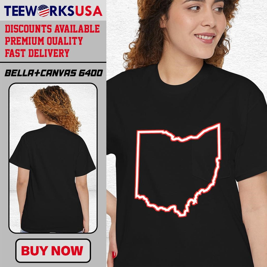 Ohio map simple - Adult & Kids T-Shirts, Sweatshirts & Hoodies apparel design preview 4
