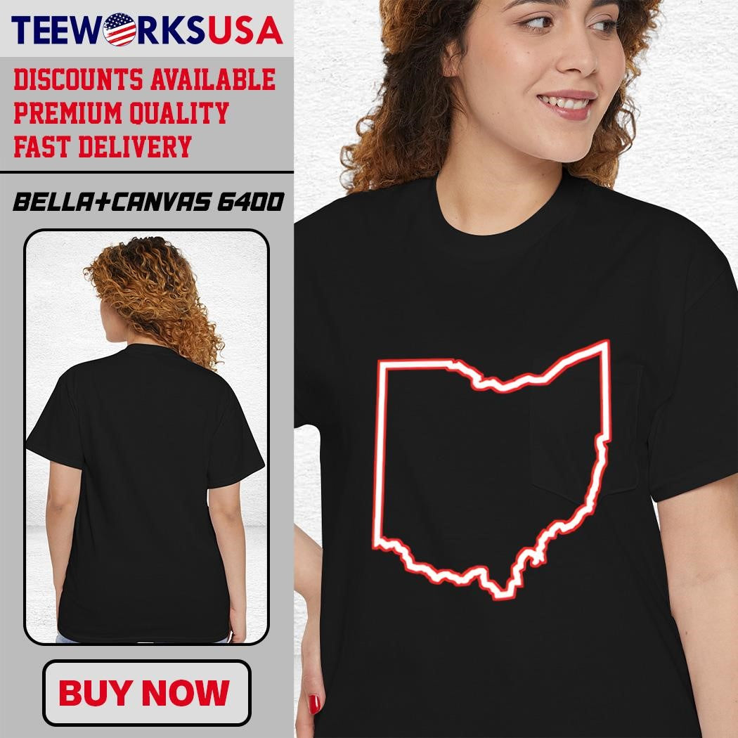 Ohio map simple - Adult & Kids T-Shirts, Sweatshirts & Hoodies apparel design preview 4