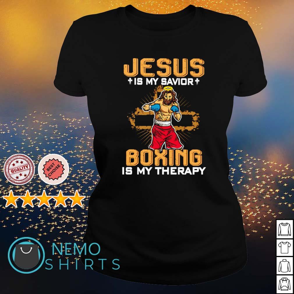 Jesus is my savior boxing therapy - Adult & Kids T-Shirts, Sweatshirts & Hoodies apparel design preview 3