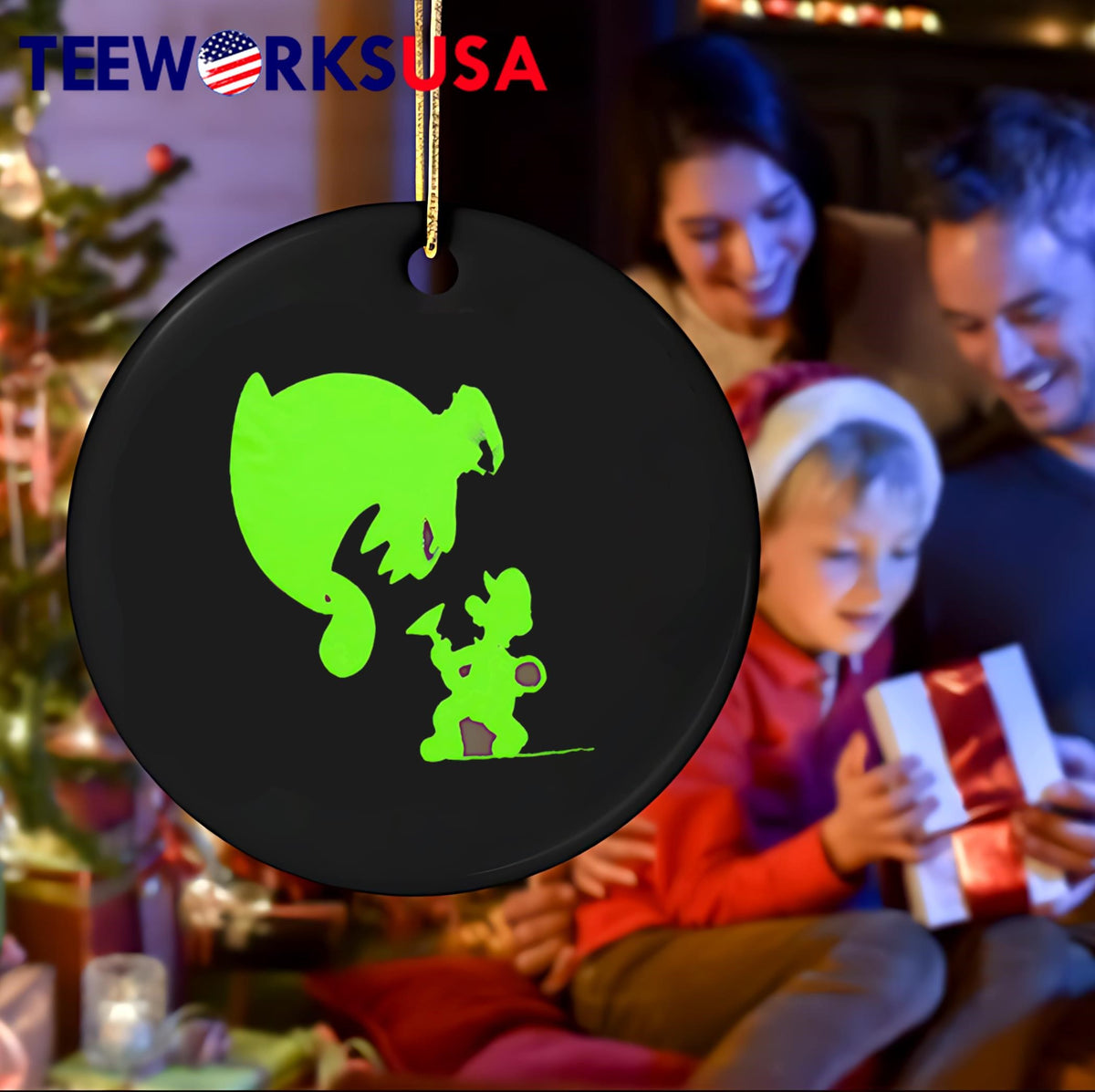 Luigi's Mansion Glow In The Dark - Adult & Kids T-Shirts, Sweatshirts & Hoodies apparel design preview 4