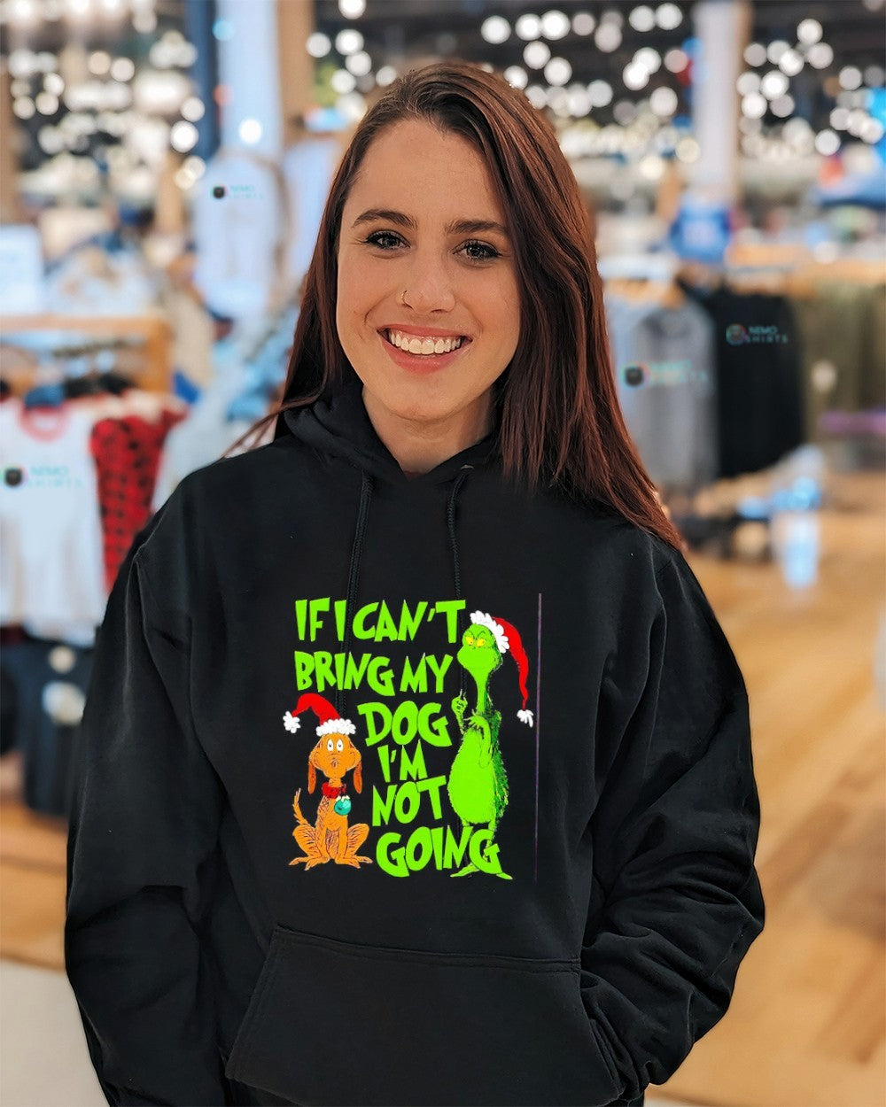 If I can't bring my dog I'm not going Grinch - Adult & Kids T-Shirts, Sweatshirts & Hoodies apparel design preview 5