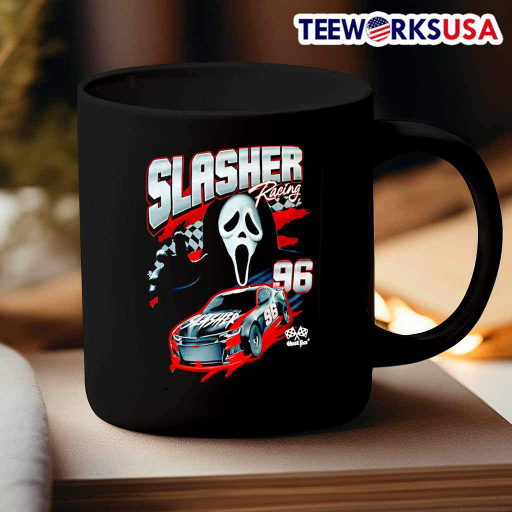 Ghost Face Slasher Racing 96 - Adult & Kids T-Shirts, Sweatshirts & Hoodies apparel design preview 3