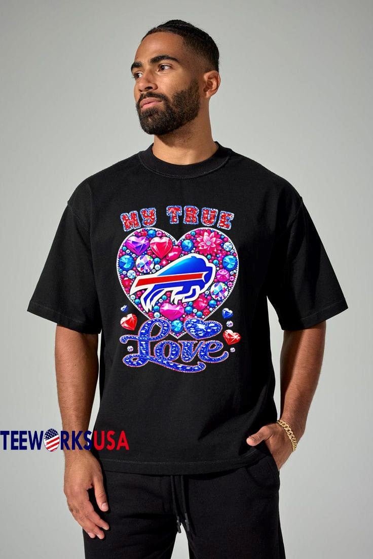 My True Love Buffalo Bills twinkle - Adult & Kids T-Shirts, Sweatshirts & Hoodies apparel design preview 1