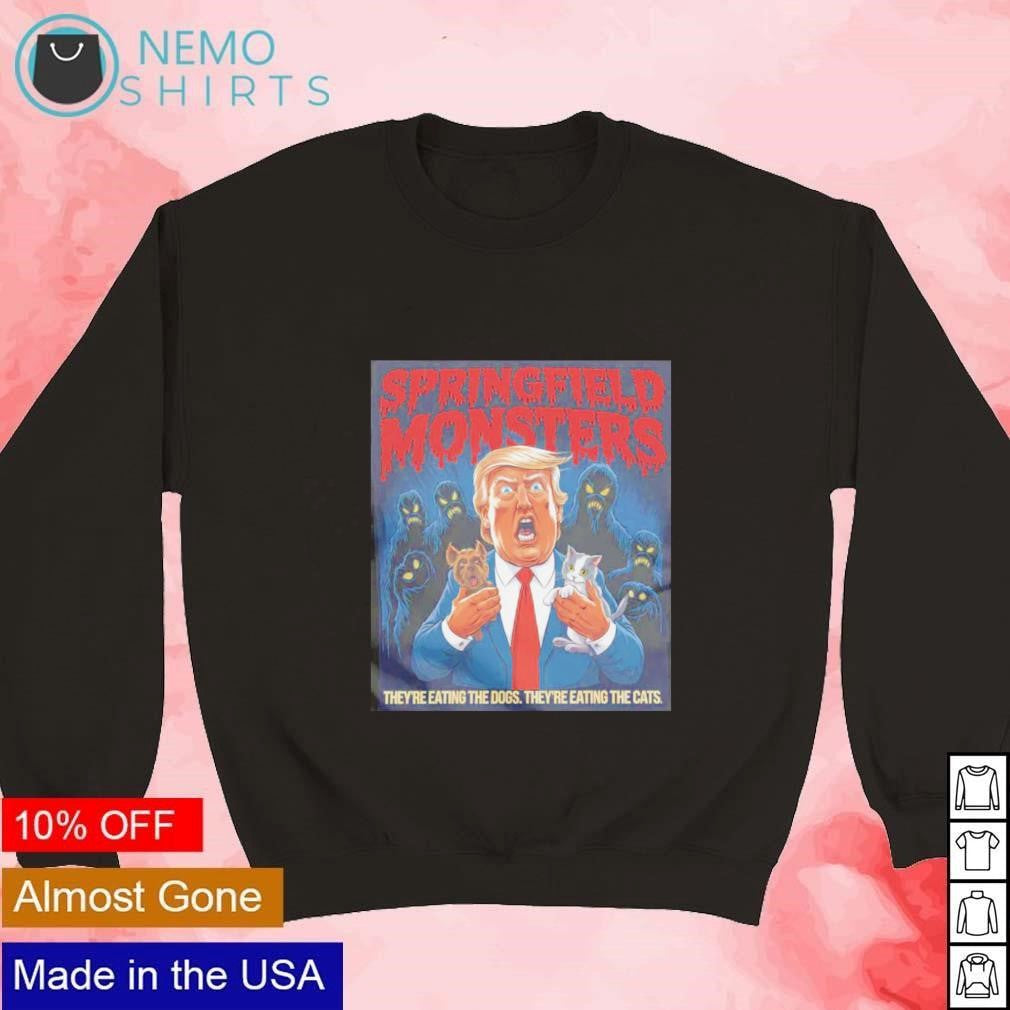 Springfield monsters Trump save pets Halloween - Adult & Kids T-Shirts, Sweatshirts & Hoodies apparel design preview 3