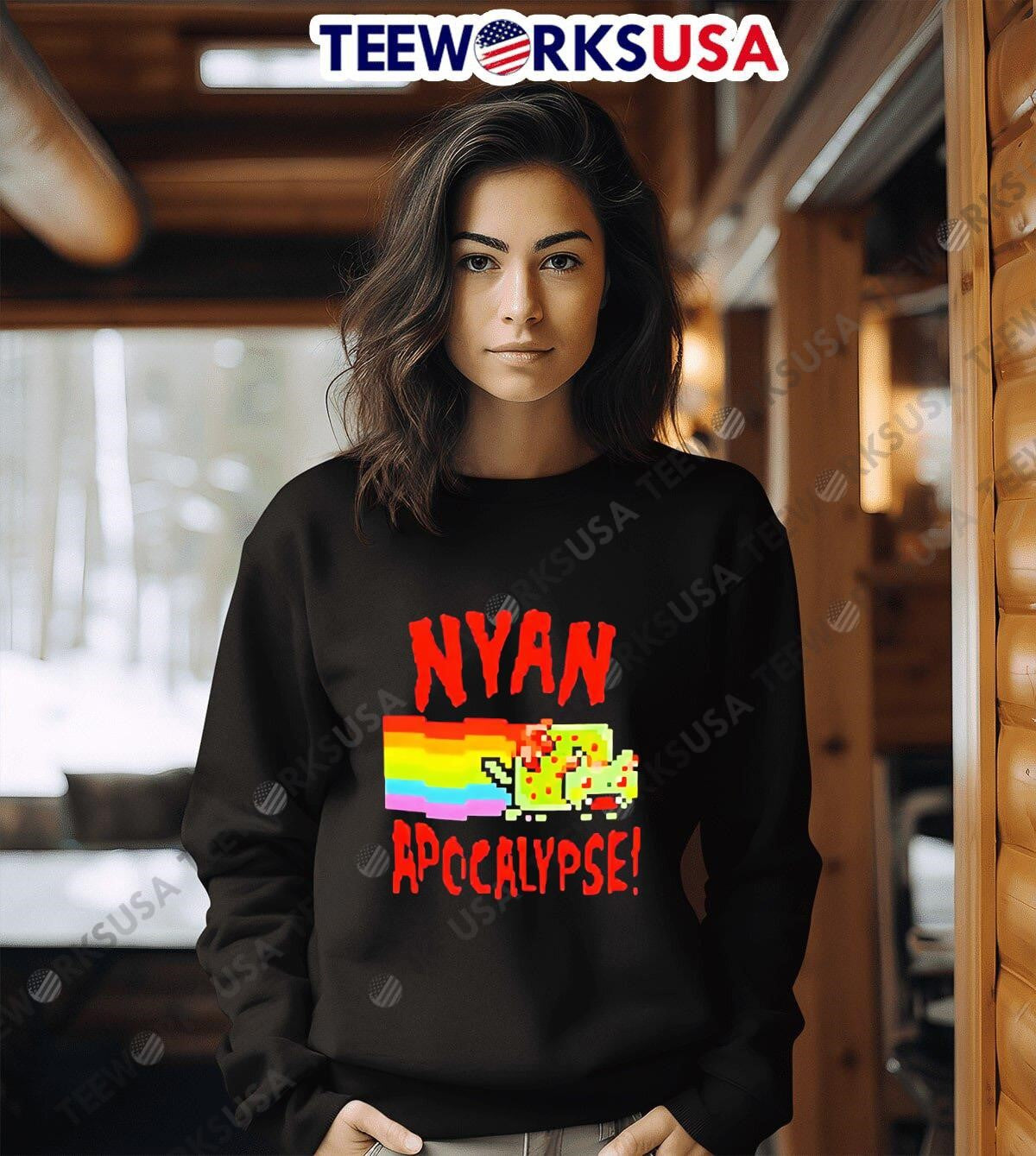 Nyan Apocalypse - Adult & Kids T-Shirts, Sweatshirts & Hoodies apparel design preview 6